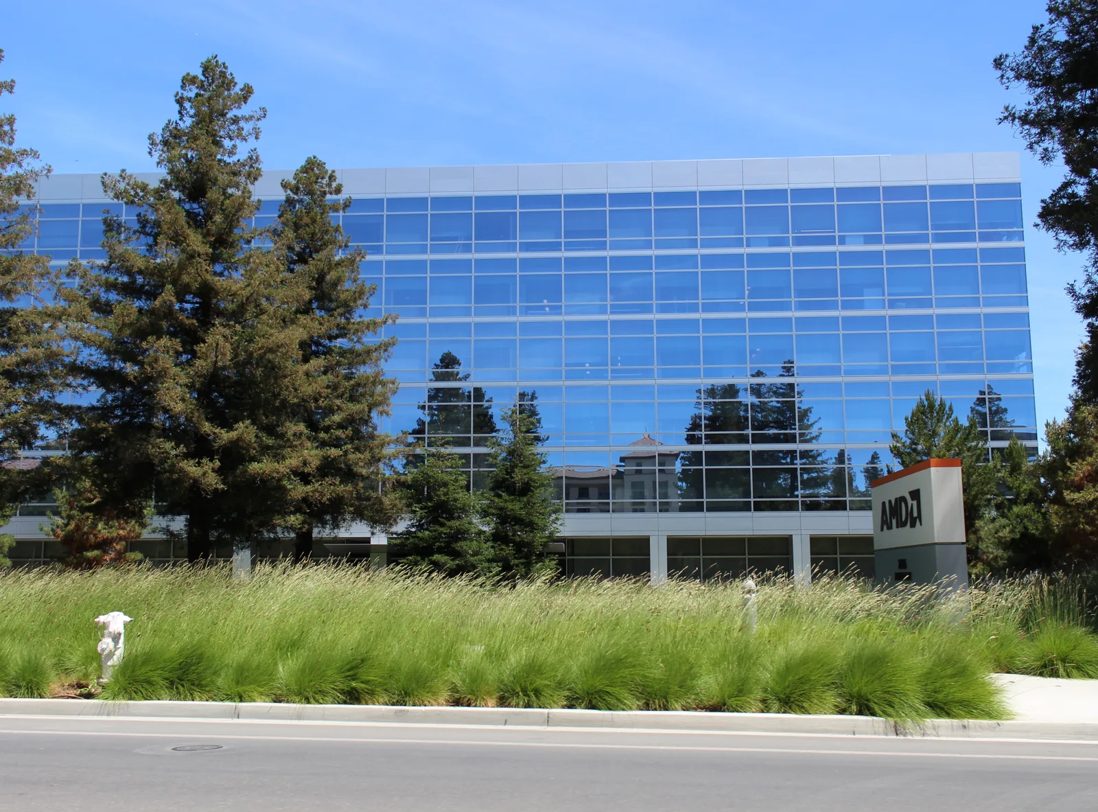 AMD headquarters at 2485 Augustine Drive in Santa Clara, California.